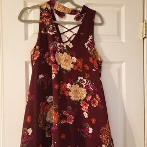Francesca's purple floral dress